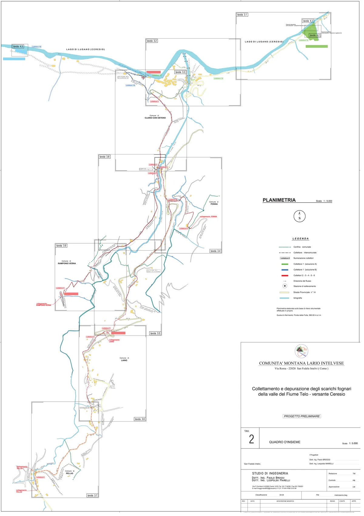Collettamento e depurazione degli scarichi fognari della valle del fiume Telo – versante Ceresio